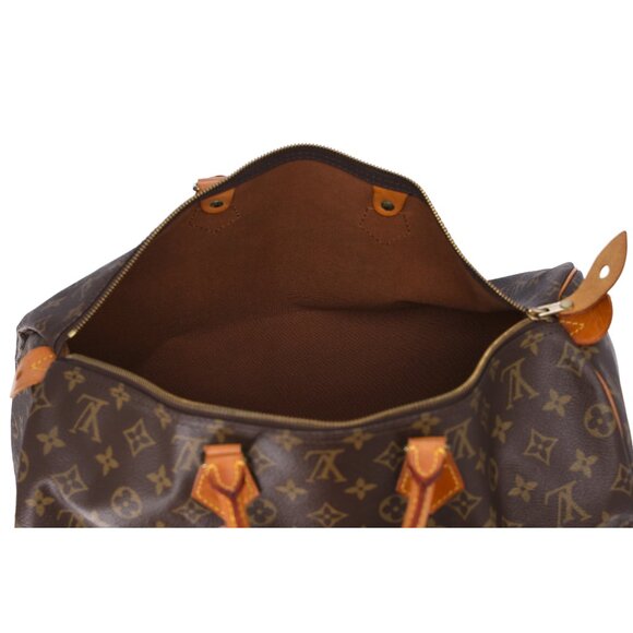 Louis Vuitton Speedy 40 Monogram Handbag M41522 Duffle Bag Brown - Picture 10 of 10